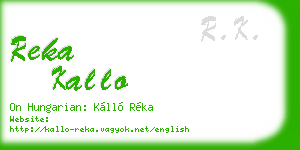 reka kallo business card